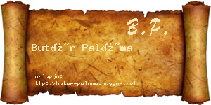 Butár Palóma névjegykártya