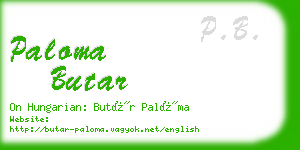 paloma butar business card